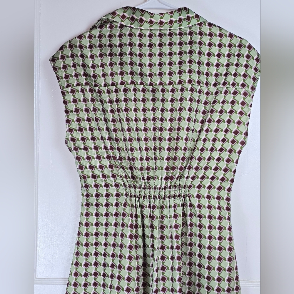 MNG Green and Purple Mini Shirt Dress XS - Picture 5 of 11